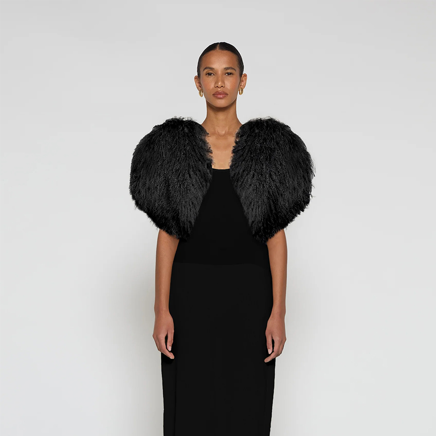 Dames Jas Cropped Lamsbont Bolero Jas Echte Mongoolse Schapenbontjas Luxe Warme Nieuwkomers