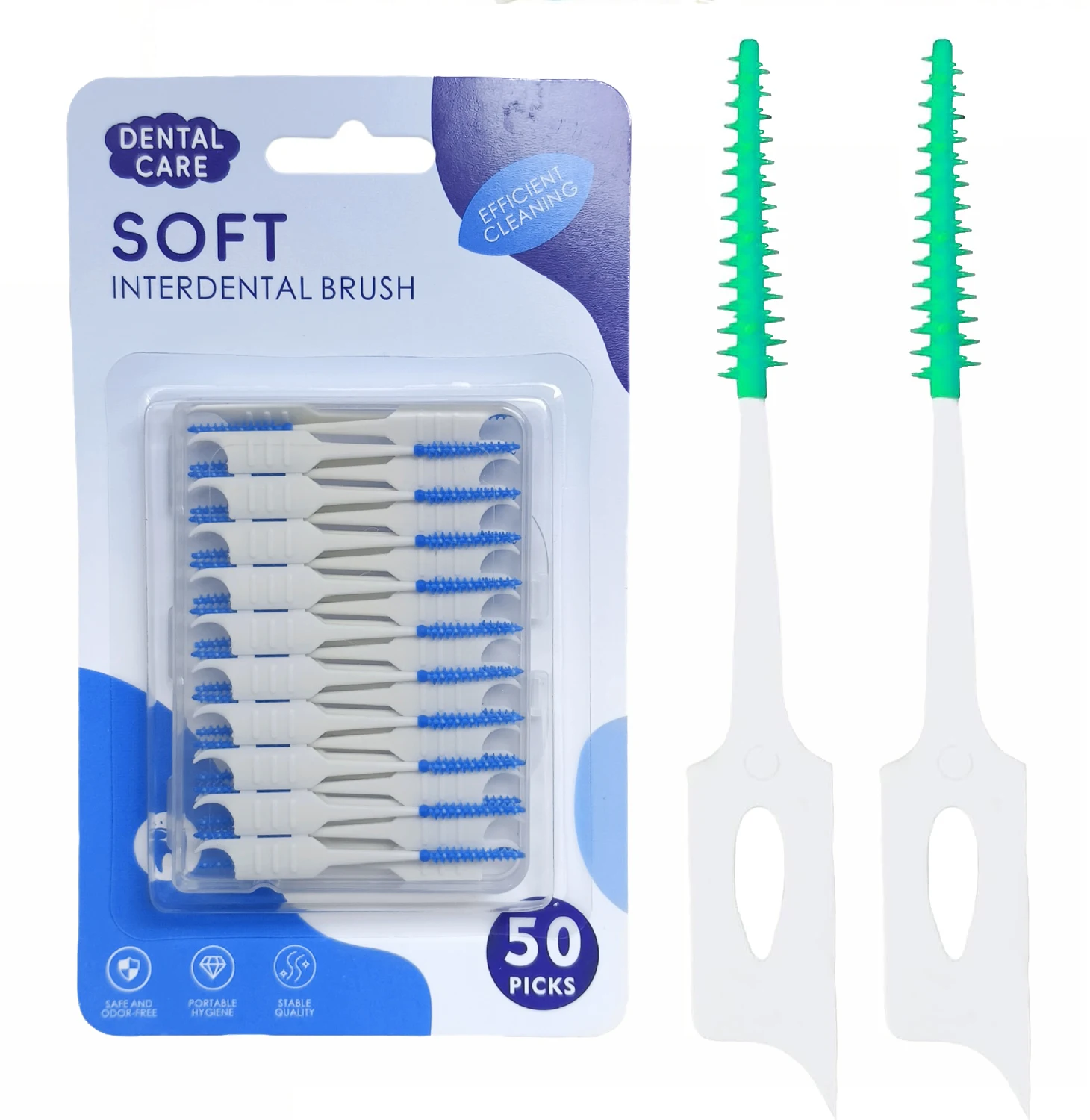 50 ~ 100PCS Silicone Spazzola Interdentale Usa E Getta Filo Interdentale Picks Pulizia Tra I Denti Morbido Hilo Dentale Spazzola Dentale Stuzzicadenti