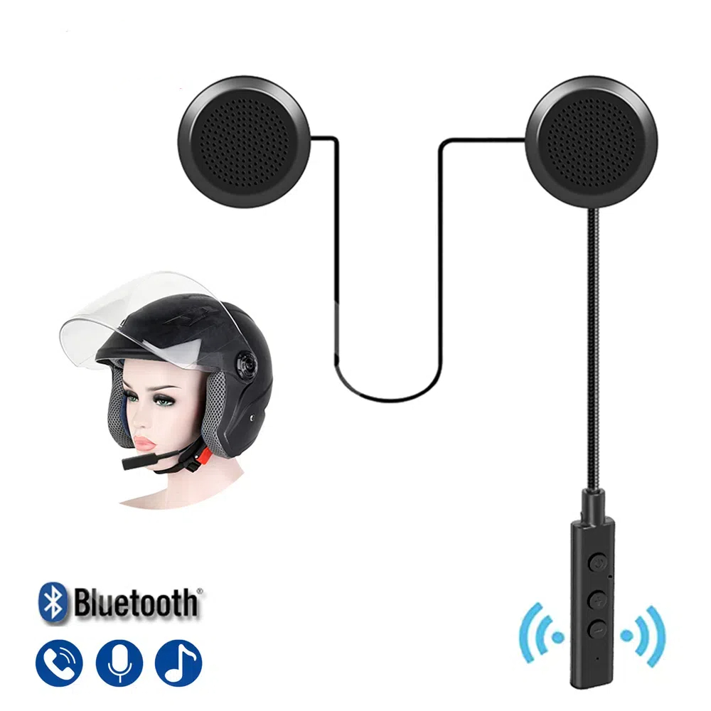 Motocicleta bluetooth 5.3 fone de ouvido estéreo moto capacete universal fones chamada handsfree sem fio com 250mha