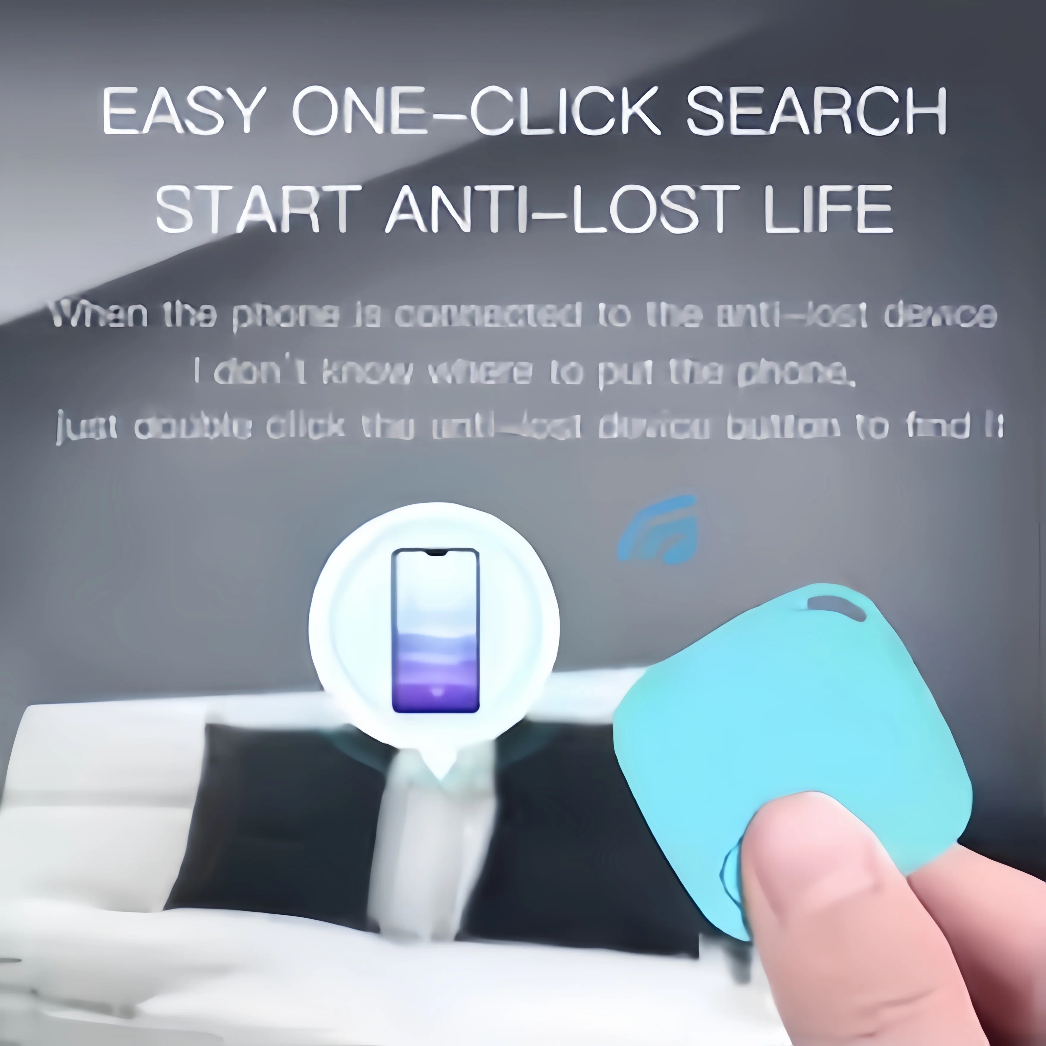 Mini-GPS-Tracker für iOS – Bluetooth-Smart-Tag für Schlüssel/Haustiere/Geldbörse, Anti-Verlust-Gerät mit Echtzeit-Tracking für iPhone iPad