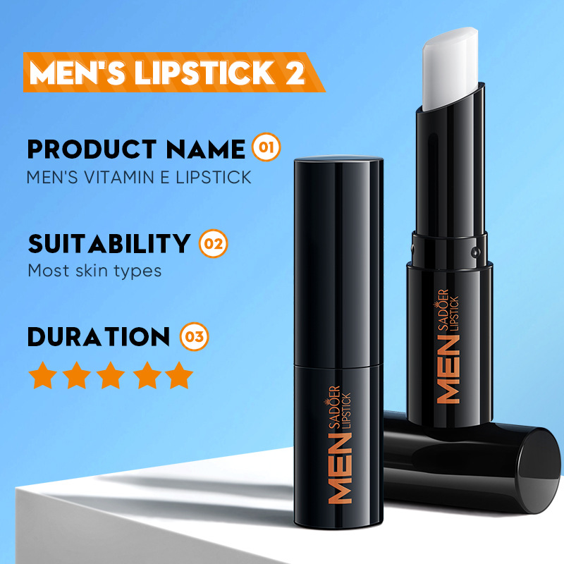 SADOER Bálsamo labial masculino hidratante anti rachaduras reparação nutritivo batom hidratante lábios masculinos produtos de cuidados com a pele