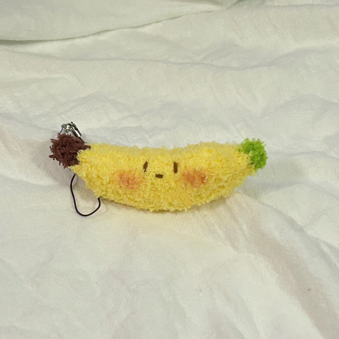バナナ糸フック針 DIY 編み物材料バッグキーホルダーギフト完成品不織布普通糸キーホルダー