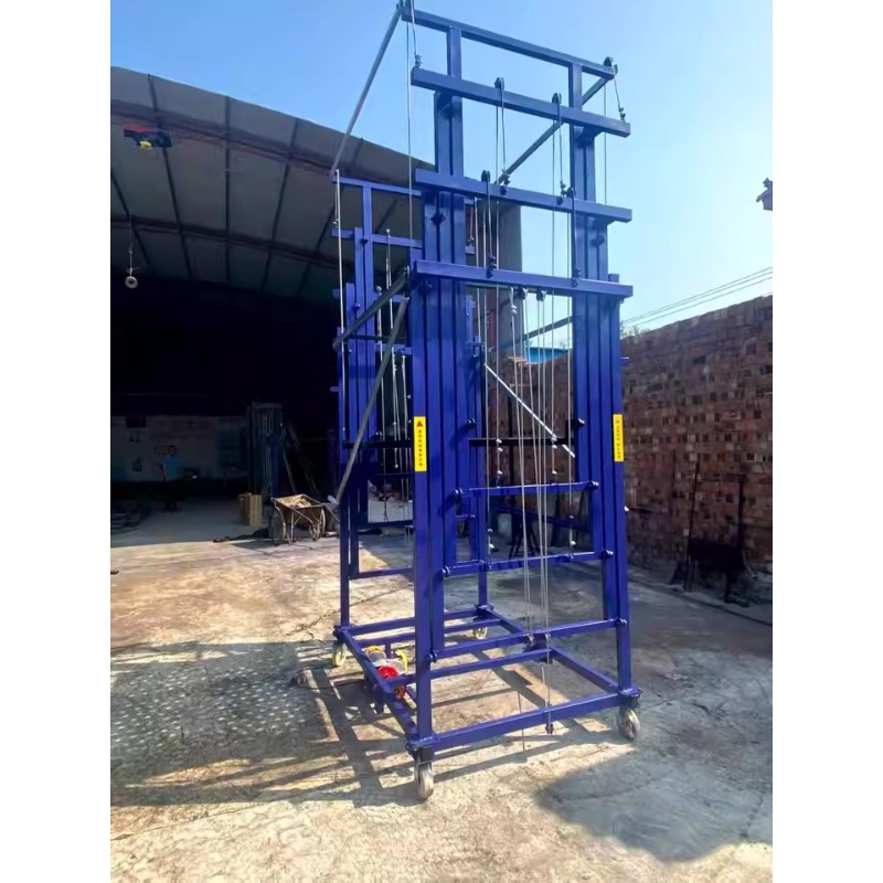 Elevador de andamio plegable eléctrico Plataforma elevadora móvil de 1,5-12 metros con ruedas portátil y adecuada para construcción.