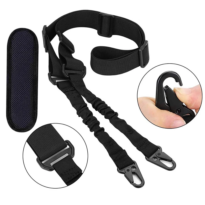 Tactische Tweepunts Geweersling Ak Gun Sling Politie Accessoires Schieten Gun Accessoires Militaire Uitrusting Nylon Gun Rope Gear