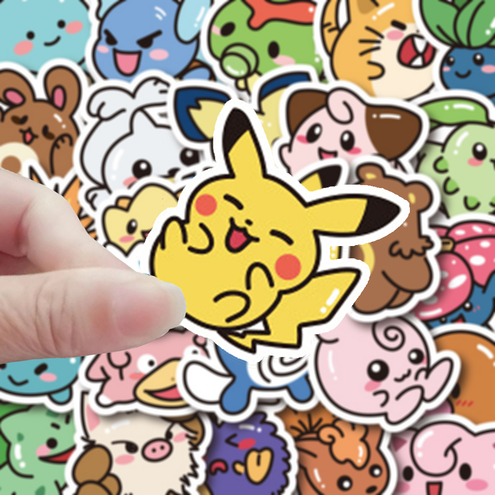 10/30/50pcs Kawaii 애니메이션 포켓몬 스티커 피카추 데칼 DIY 노트북 수하물 스케이트 보드 전화 만화 아이 장난감 스티커 선물