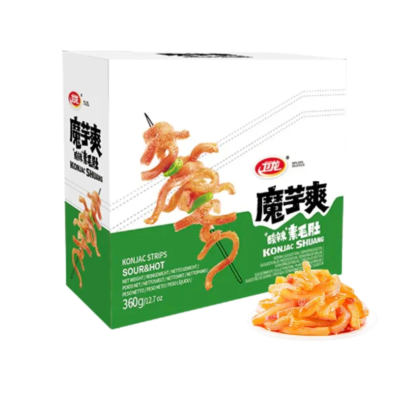 WL Konjac Strips - Sichuan-Style Vegan Snack Hot Spicy & Hot Sour & Hot Flavour 18gx 40pack