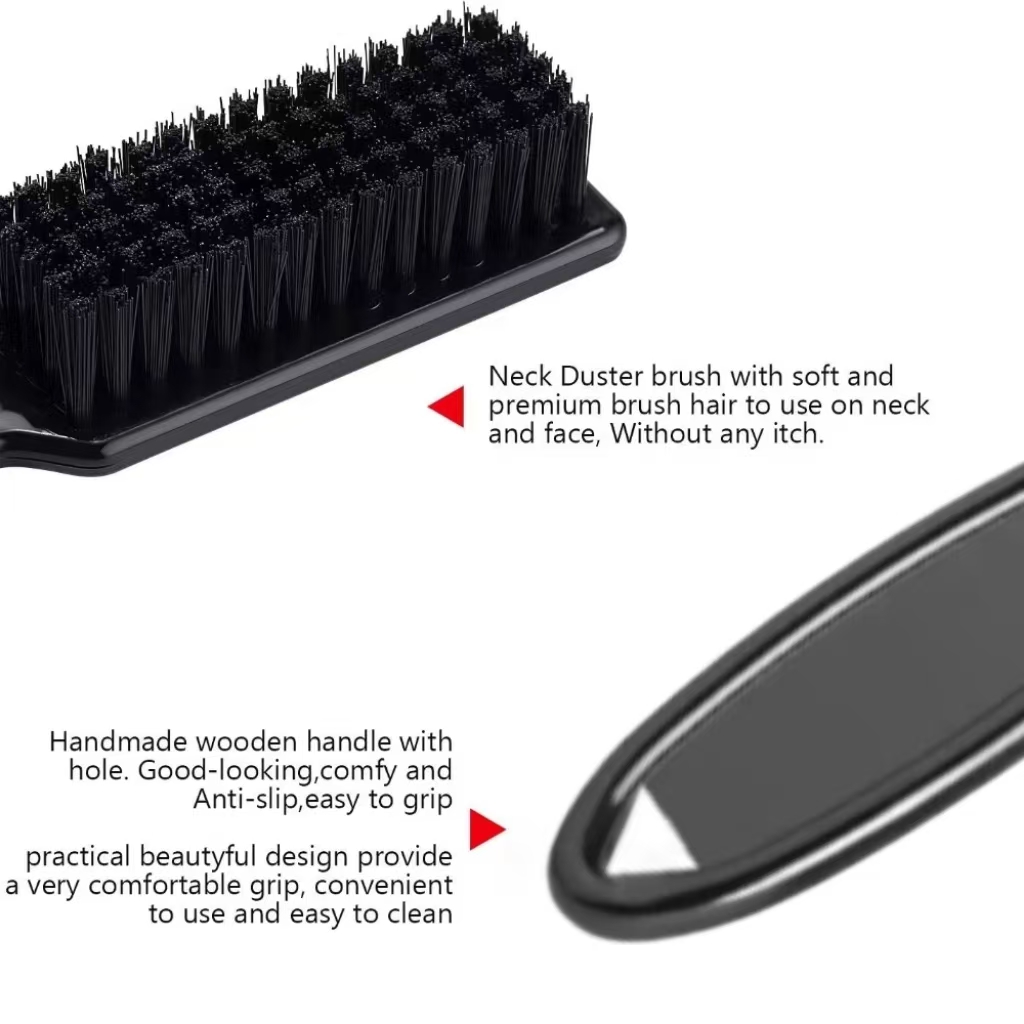 Set Reinigingsborstel Kapper Nekstofdoek Borstel Plastic Handvat Kappers Zacht Haar Reinigingsborstel Hoofdvorm Styling Tool