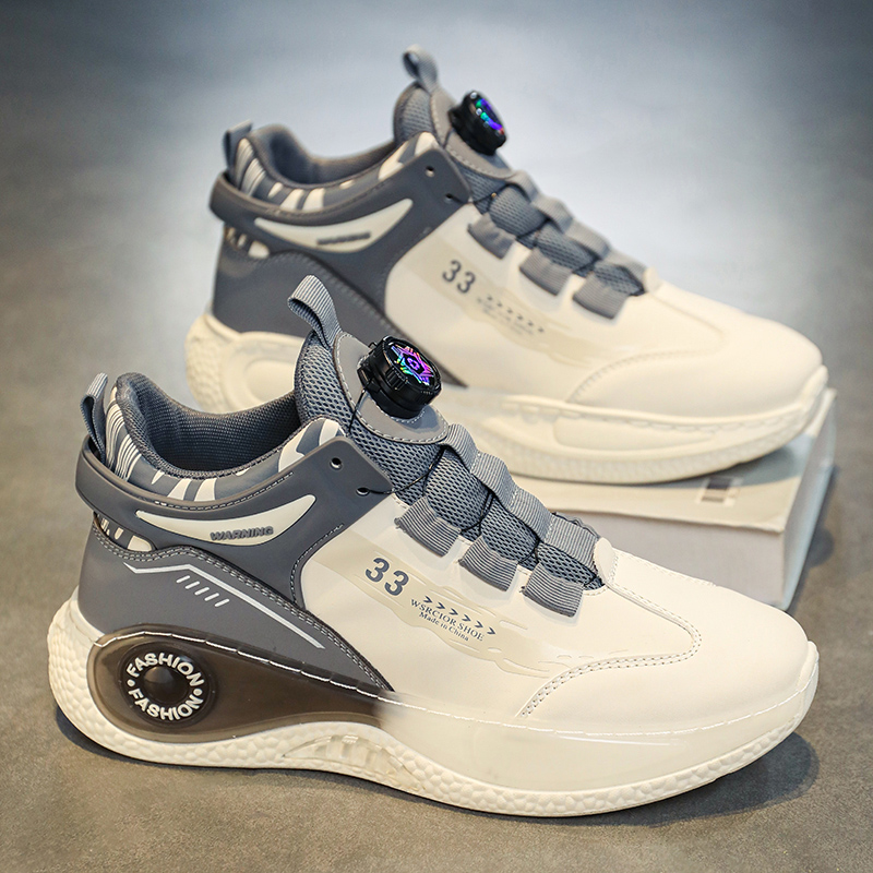 Zapatillas de deporte para hombre con hebilla giratoria, cómodas, antideslizantes, con cordones, duraderas, para actividades al aire libre