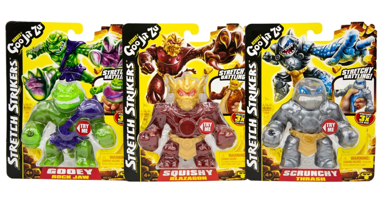 Goo Jit Zu Armor Hero S11 cocodrilo un dragón ardiente tiburones modelo juguete para apretar adornos colecciones regalos de cumpleaños para niños