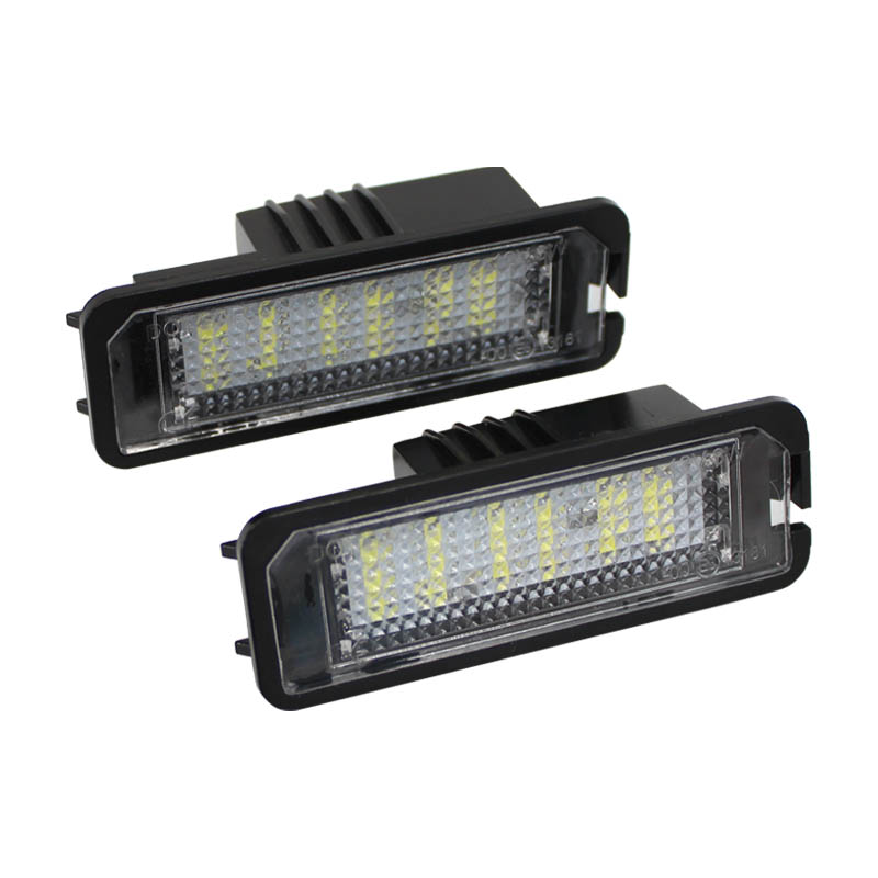 Lámpara de luz LED para matrícula de coche, 2 uds., para VW Passat B6 CC Eos Golf 4 5 6 7 MK7 Polo Superb Seat Leon Altea