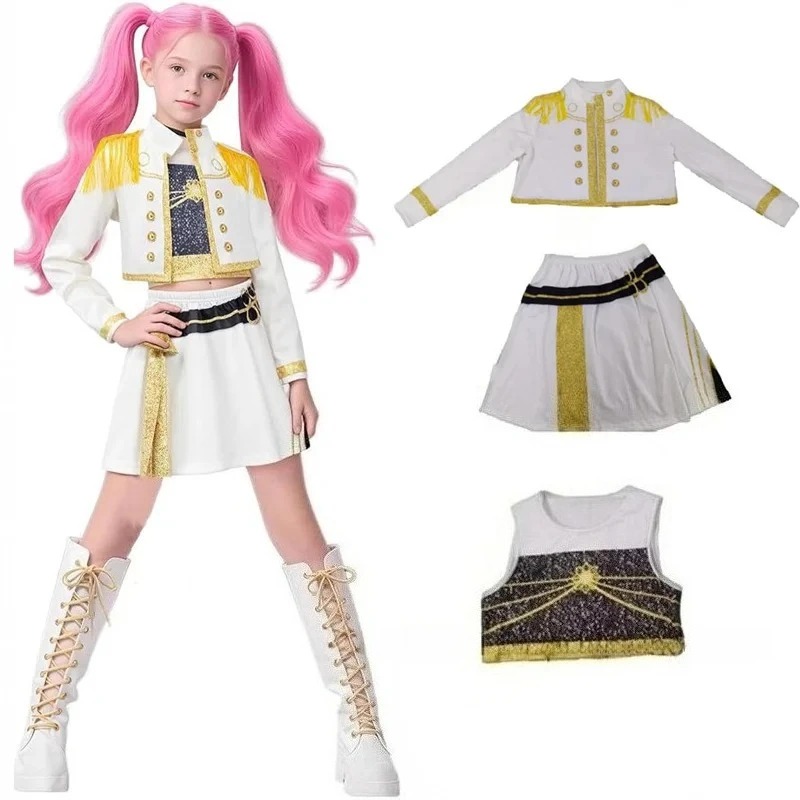 Disfraz de Cosplay de cazadores de demonios Kpop para niñas, uniforme de Rumi Zoey Mira, traje para actuación de Halloween, trajes de juego de rol