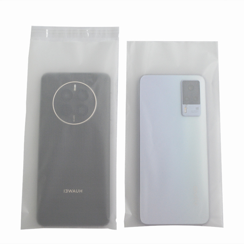 100 piece PE translucent cellophane candy bag self-adhesive white candy cookie gift bag for weddings, birthday parties, baking