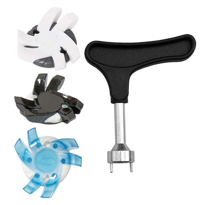 Spikes For Golf Shoes 12 Pieces Anti Slip Golf Shoe Spikes Golf Cleat Quick Twist Golf Spikes Golf Cleats Portable Wrench Screw