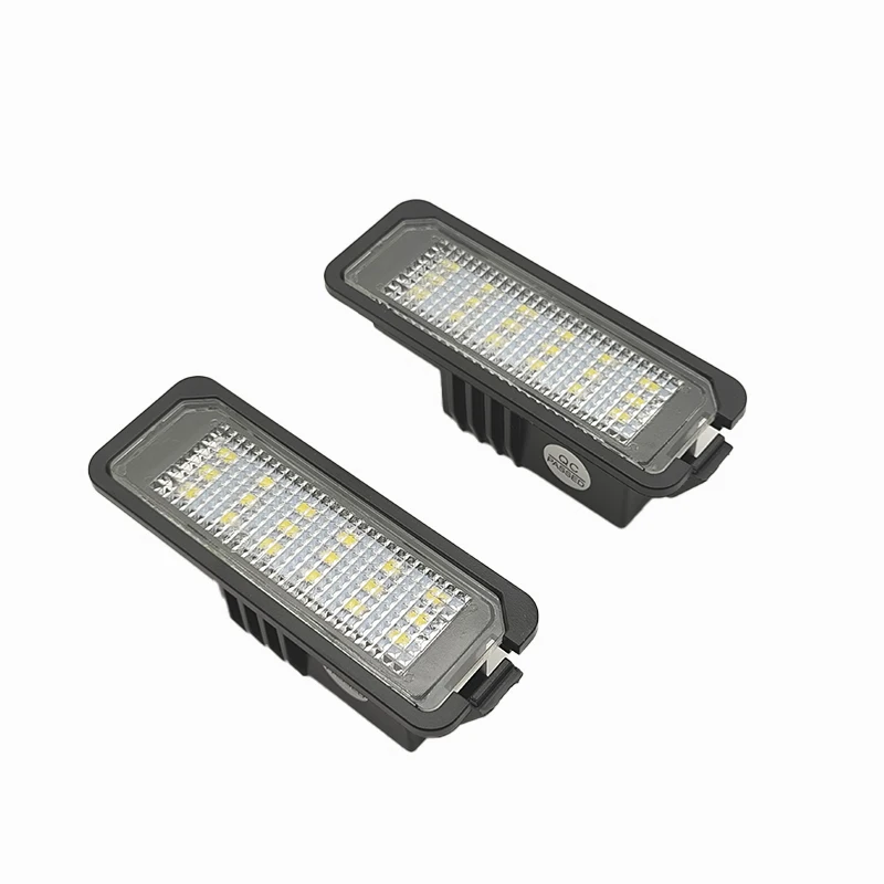 2 pçs número lâmpada de luz da placa sem erro led branco para vw golf mk5 mk6 mk7 passat polo cc eos