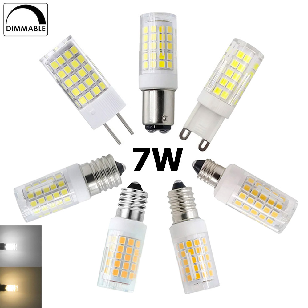 Dimmbare G8 G9 E17 E12 E11 LED Glühbirne 110V 220V Kühl/Warm Weiß 64LEDs 2835 SMD 7W Keramik Mais Lampe Beleuchtung Zubehör