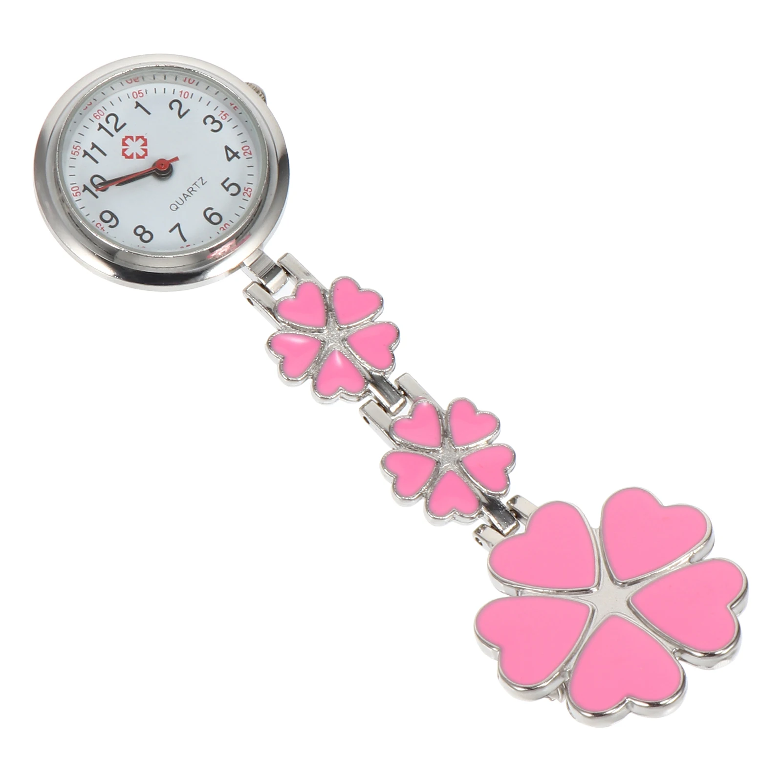Krankens ch wester Uhr-Frauen Krankens ch wester Clip auf Uhr Krankens ch wester Anhänger Uhr Pflege Pin Clip Uhr Krankens ch wester Anhänger Uhr (weiß)