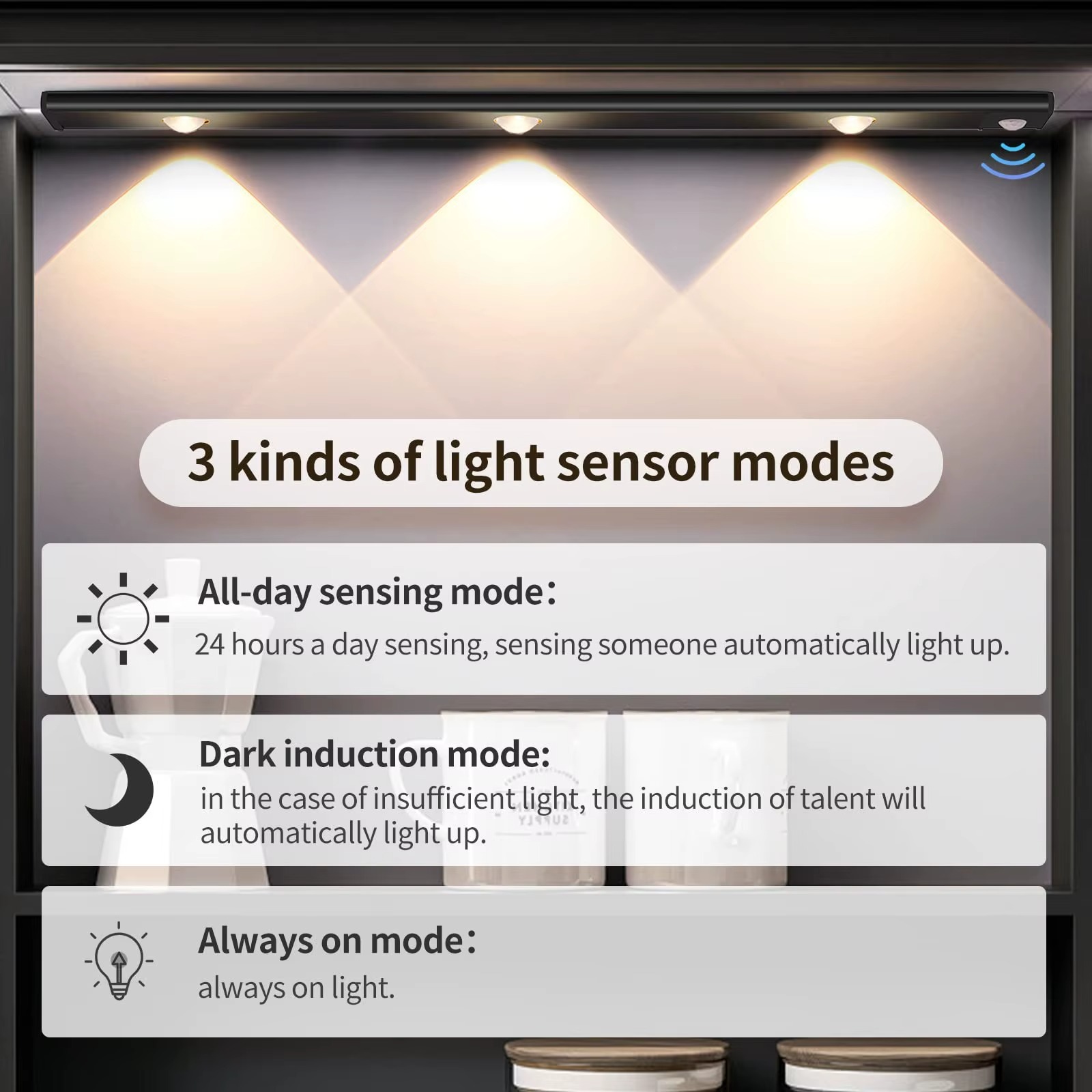 モーションセンサーライト LED センサーランプワイヤレス超薄型 USB LED キッチンキャビネット寝室のワードローブ屋内照明ナイトライト