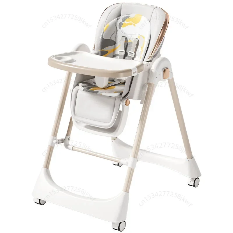 Cadeira de jantar para bebês dois em um, cadeira de balanço multifuncional para bebês, encosto e apoio para os pés com altura ajustável