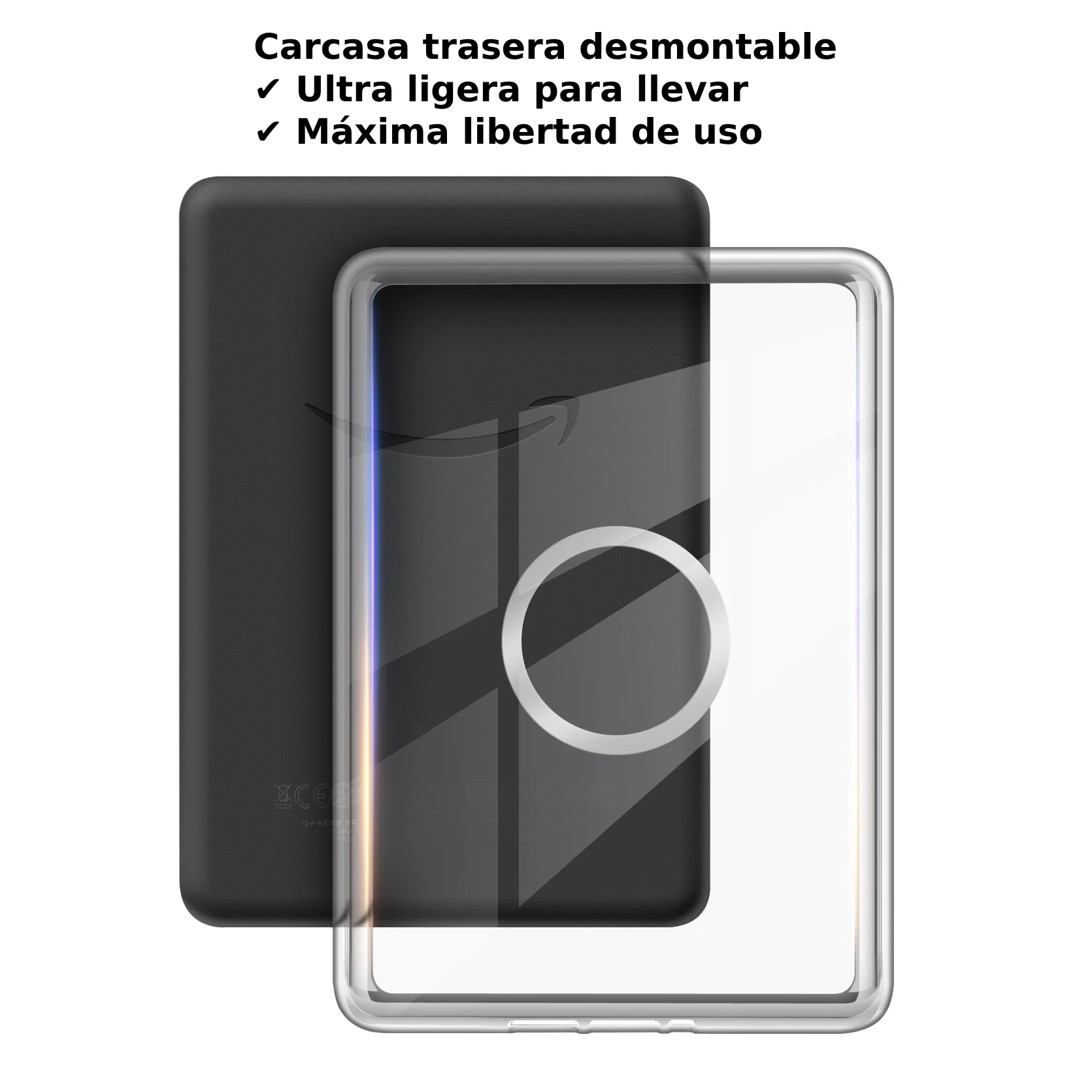 Para Kindle Paperwhite 12a generación Funda Colorsoft Signature Edition 7" 2024 360 °   Soporte desmontable magnético 2 en 1 de rotación SA568B