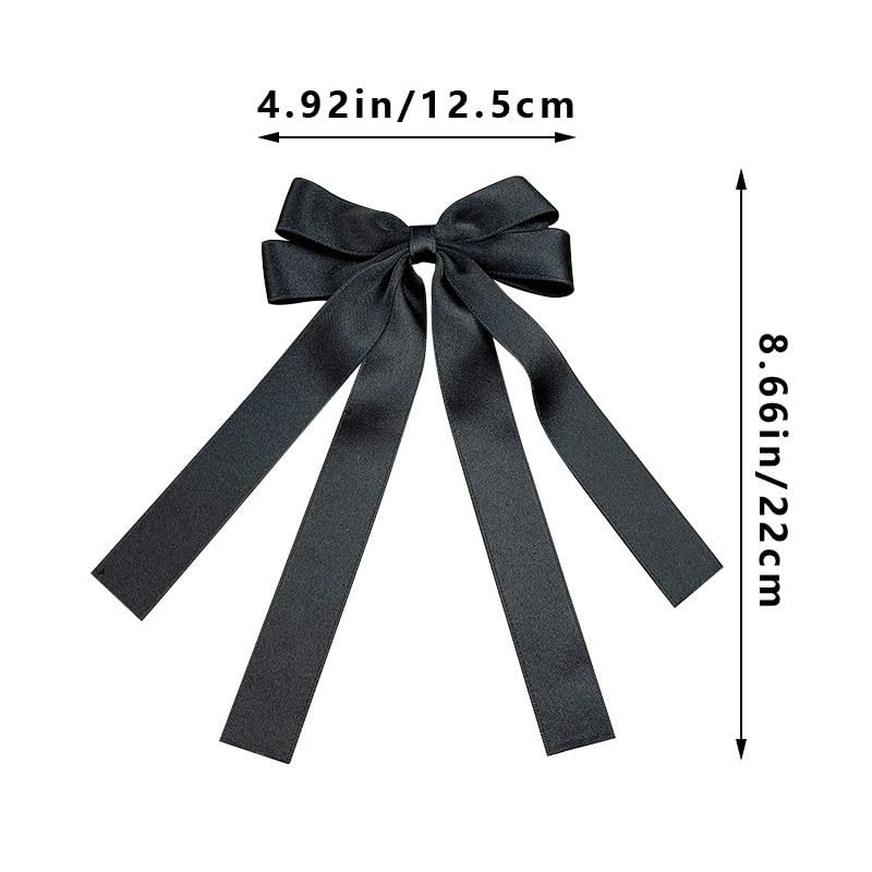 Fita elegante laço grampo de cabelo para mulheres, cetim sólido, grampos de cabelo simples, presilhas, acessórios para meninas, moda, primavera