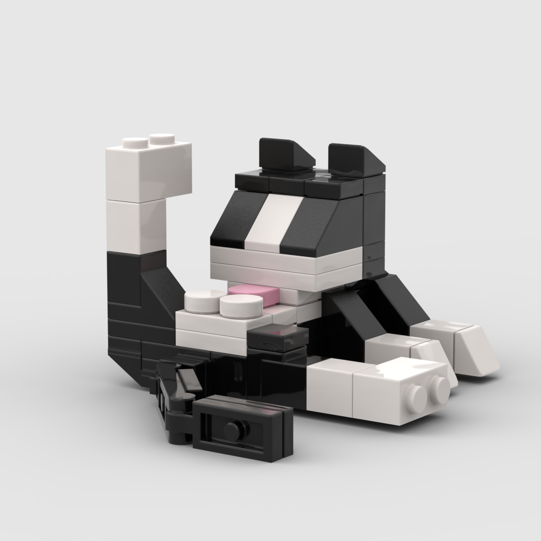 Tier Serie 62Pcs MOC Ziegel Katze Figur DIY Bausteine Kinder Bildung Spielzeug Für Kinder Geburtstag Geschenk