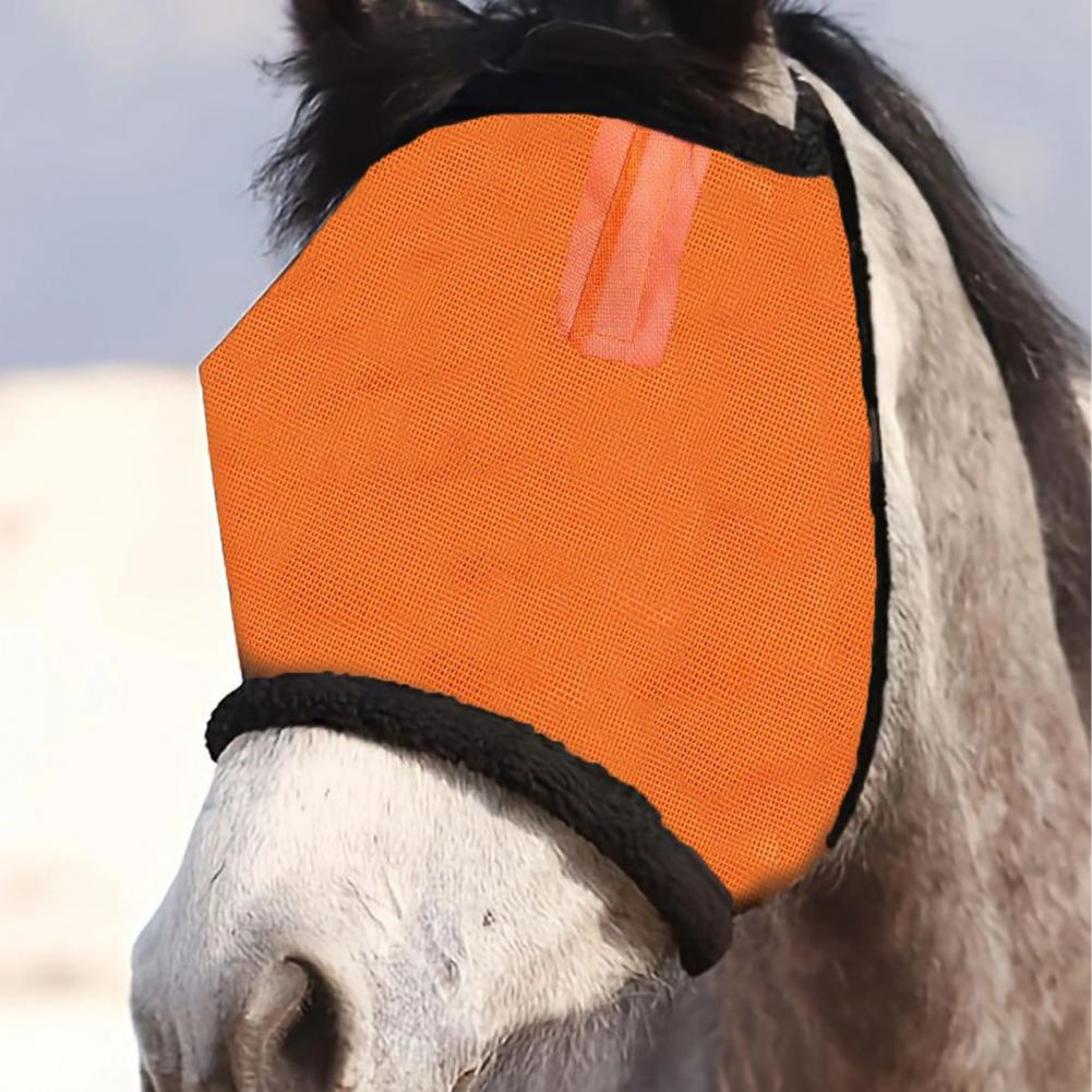 Cavalo mosca rosto guarda meia face proteção uv capa ajustável malha respirável cobertura proteger do verão inseto pragas