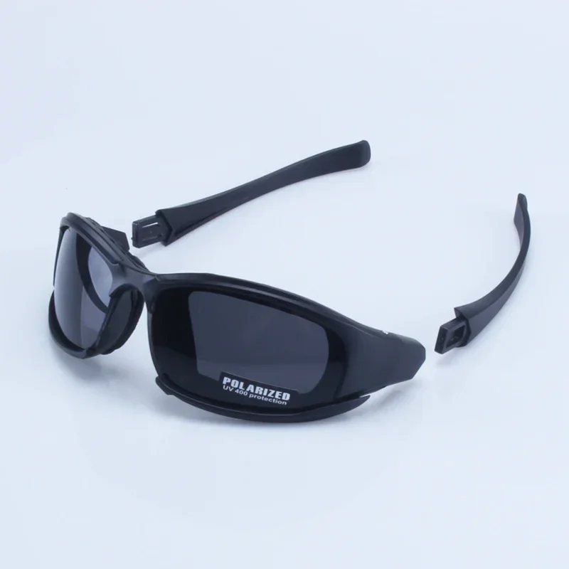 Óculos de sol polarizados militares masculinos, à prova de balas, airsoft, tiro, lente de fumaça, motocicleta, ciclismo