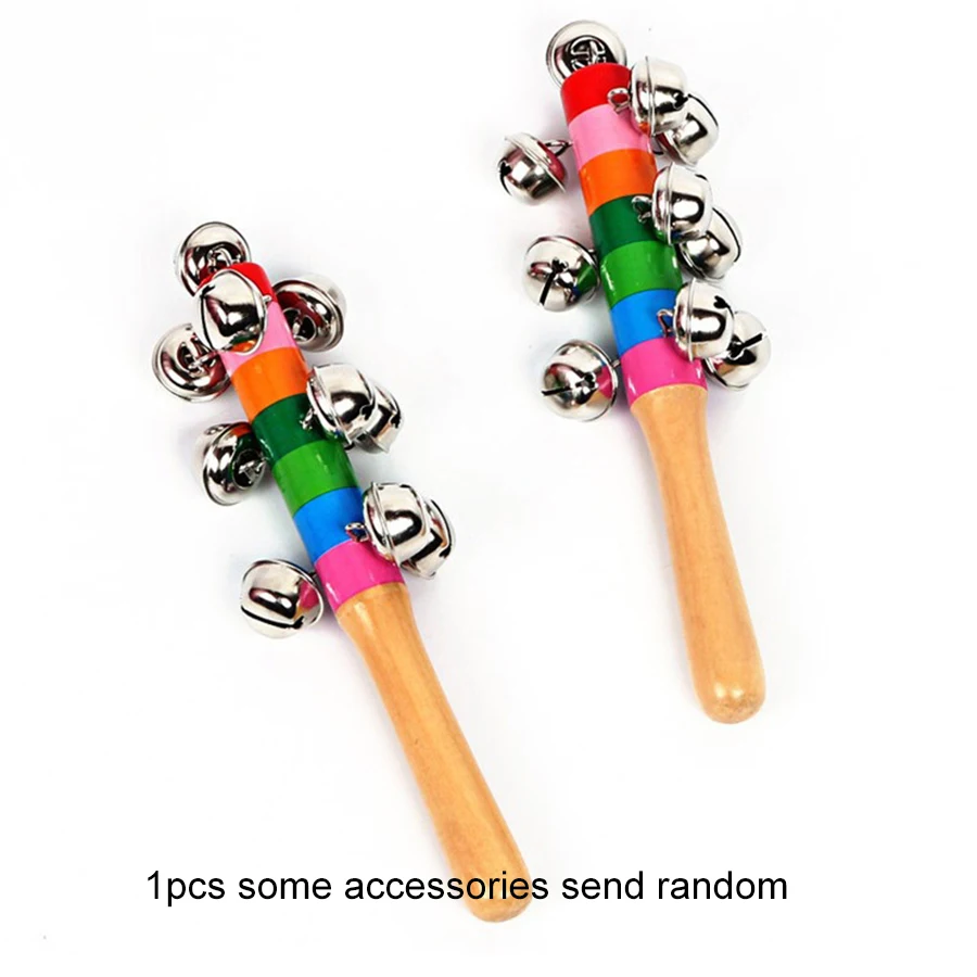 Palo de campana de mano de arcoíris colorido, juguete Musical de discusión de madera para adultos, KTV, fiesta, juego para niños, regalo, 1 Uds.