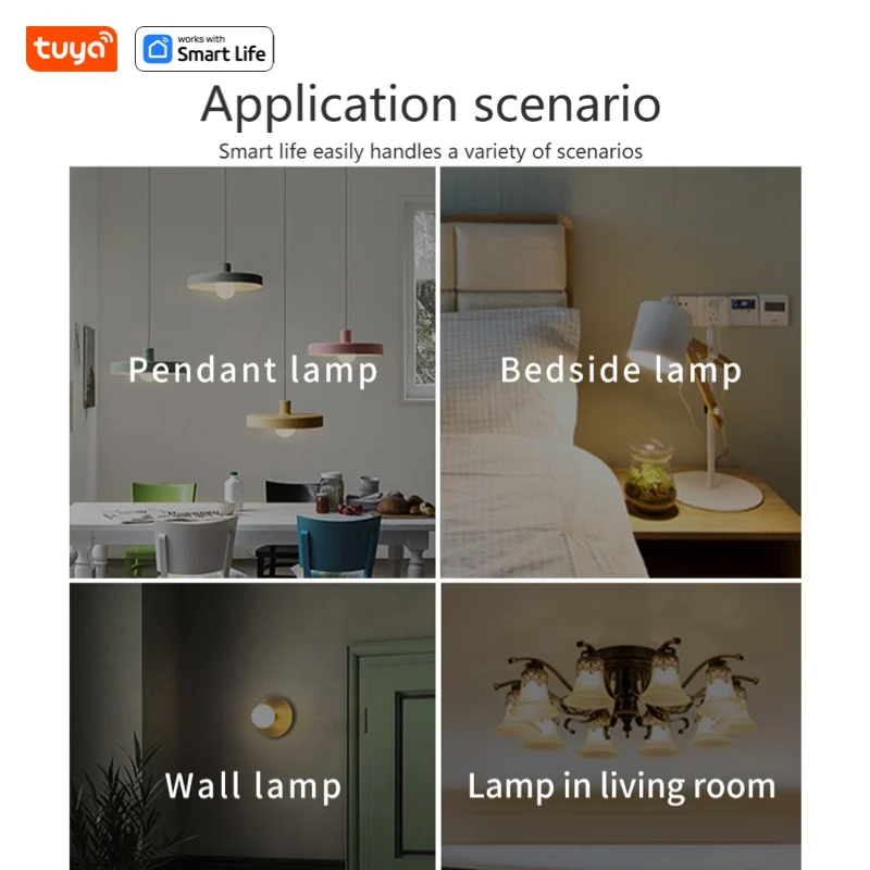 Tuya สมาร์ทหลอดไฟ LED E27 APP ควบคุมหรี่แสงได้บลูทูธ RGB 220V ตกแต่งห้องนอนแสง Smart Life