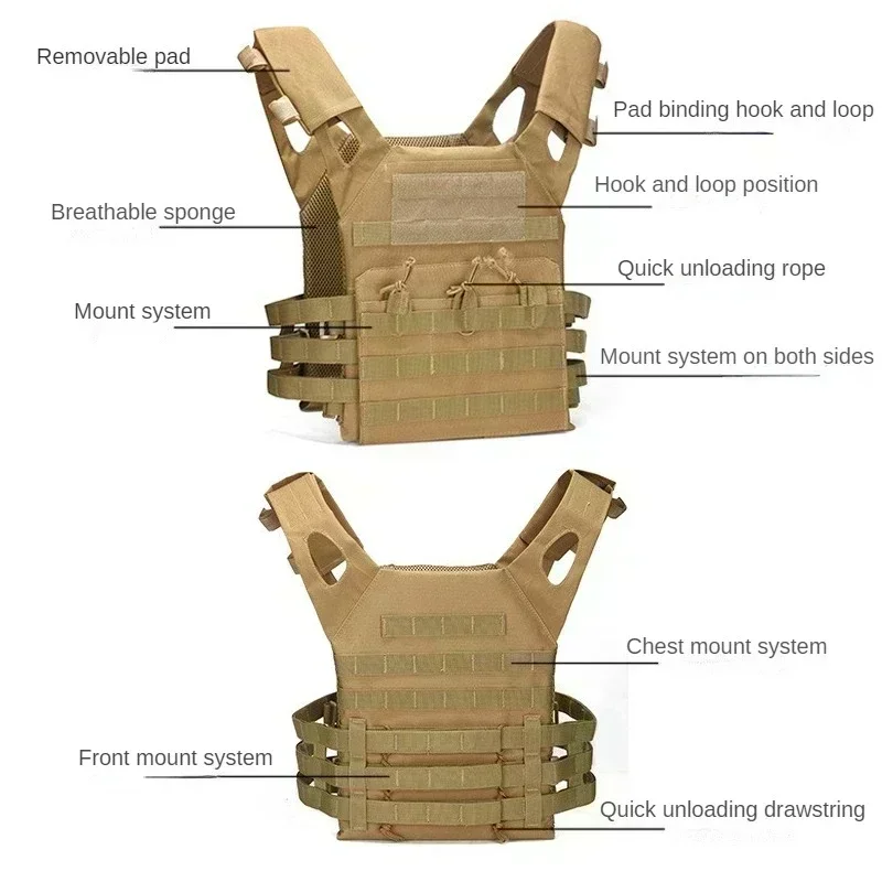 Nylon Taktische Weste Körper Rüstung Jagd Träger Airsoft Zubehör Kampf MOLLE Camo Militär Armee Weste CS Spiel Dschungel Ausrüstung