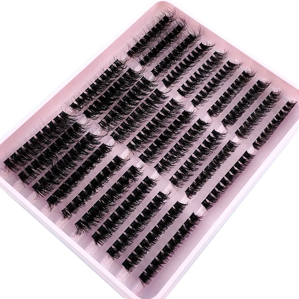 290/300 PCS 5D Fluffy ขนตาหนา Clusters D/DD Curl Wispy ขนตา 60 + 80 + 100 ผสมขนตาขนตาปลอม