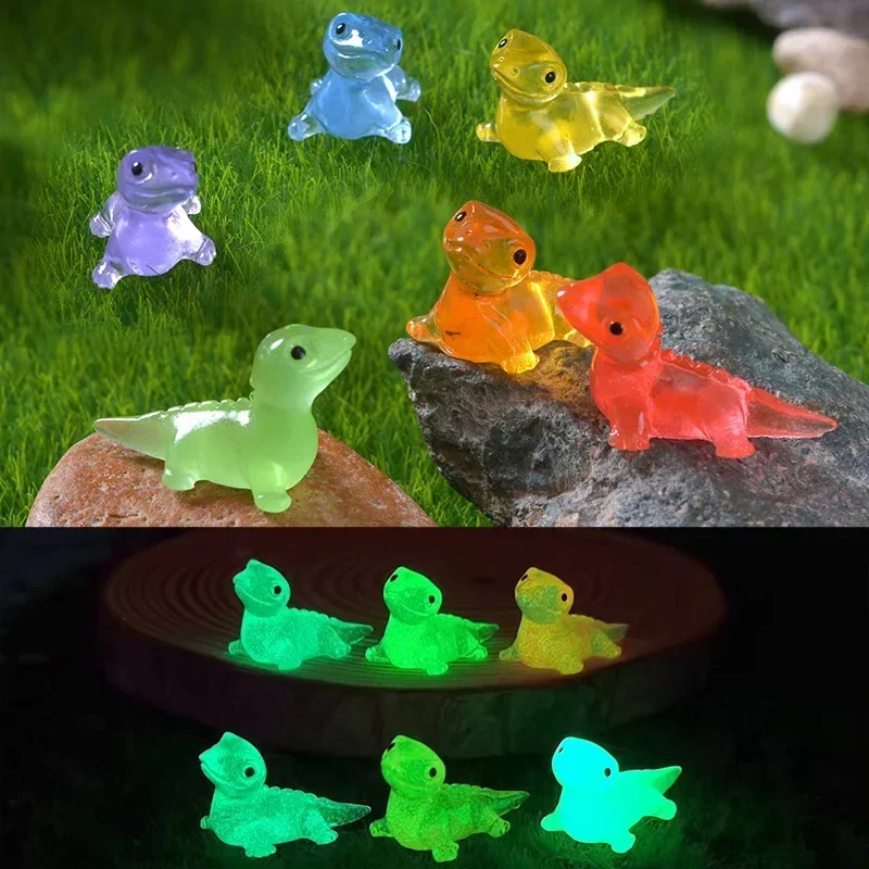 10/20PCS Mini Eidechsen Glow At Dark Vivarium DIY Zubehör Mimiatur Figuren Fee Garten Dekoration Kawaii Tiere Spielzeug