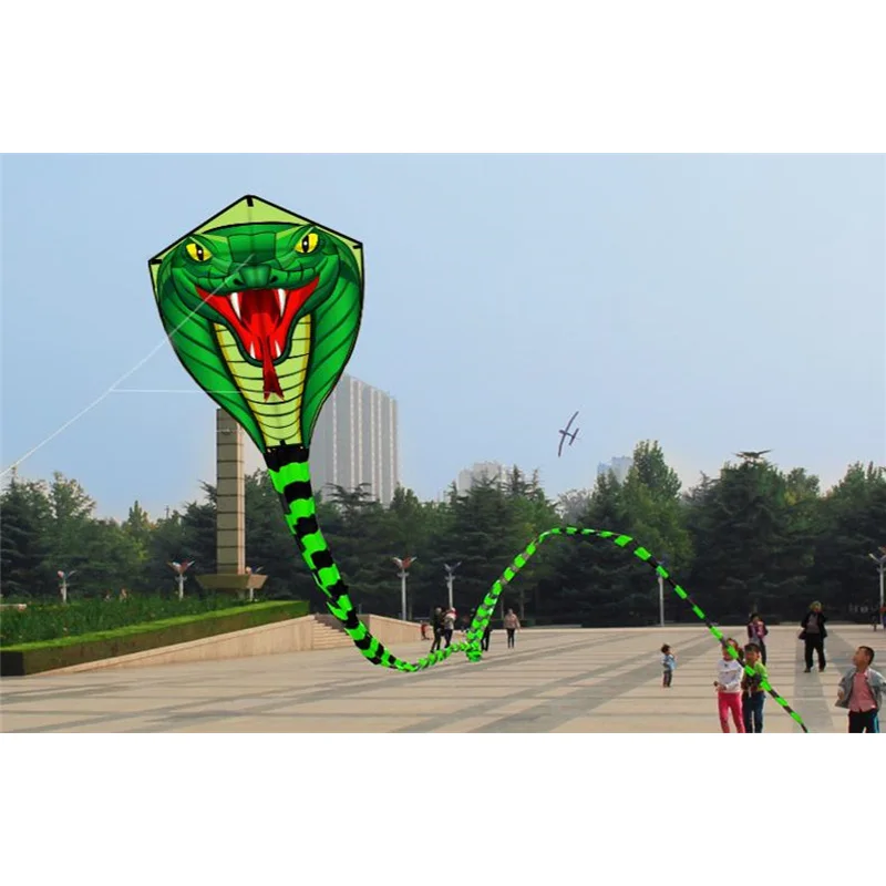 8M Strong Snake With Long Colorful Tail Huge Beginner Snake Kites for Kids And Adults Come With String And Handle