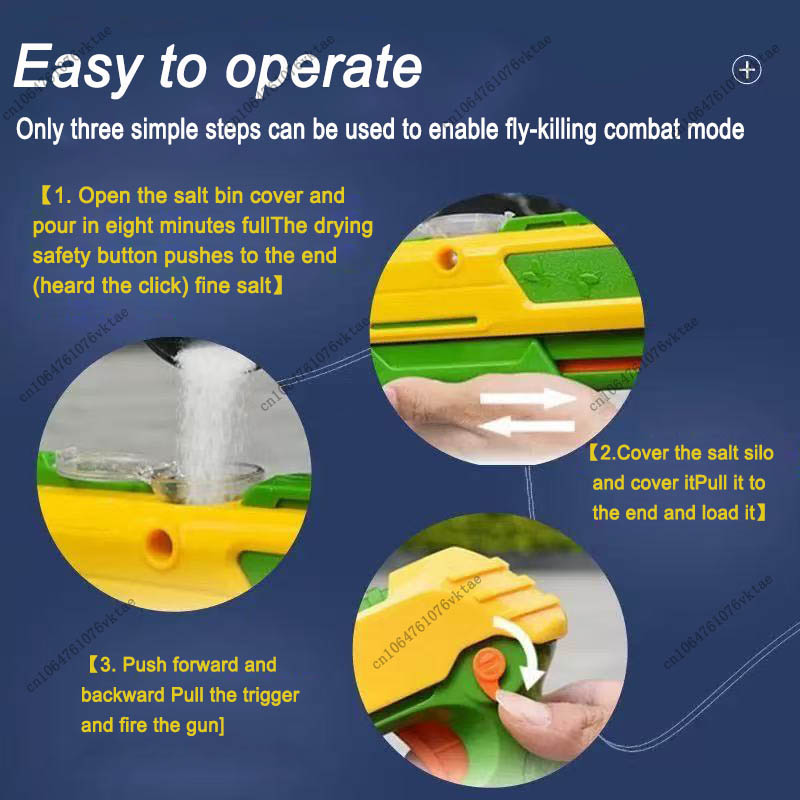 Novo modelo de arma de mosca e mosquito 3.0 presente do dia das crianças arma de sal espingarda de brinquedo adulto arma de mosquito e mosca