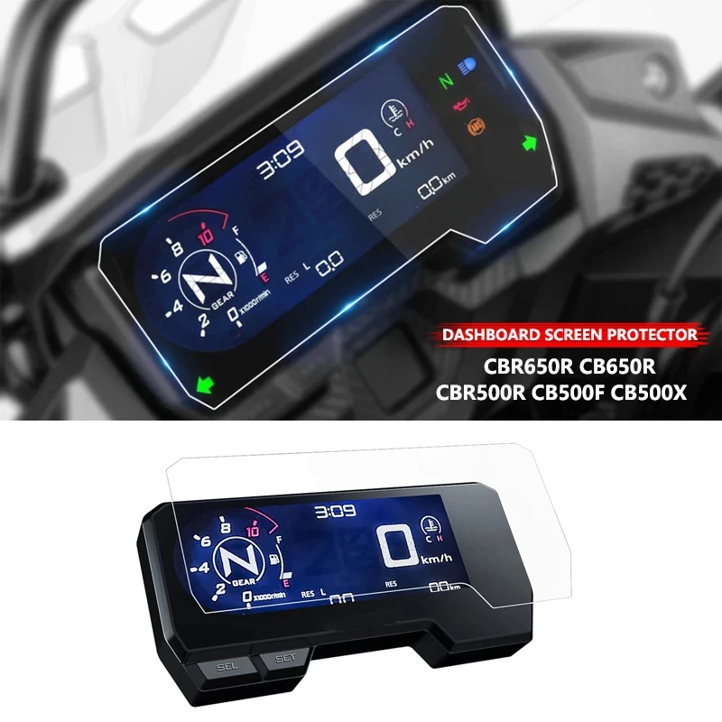 Para HONDA CBR500R CB500F CB500X CBR650R CB650R 2019 2020 2021 Protector de pantalla de tablero película de protección de pantalla contra rayaduras de panel