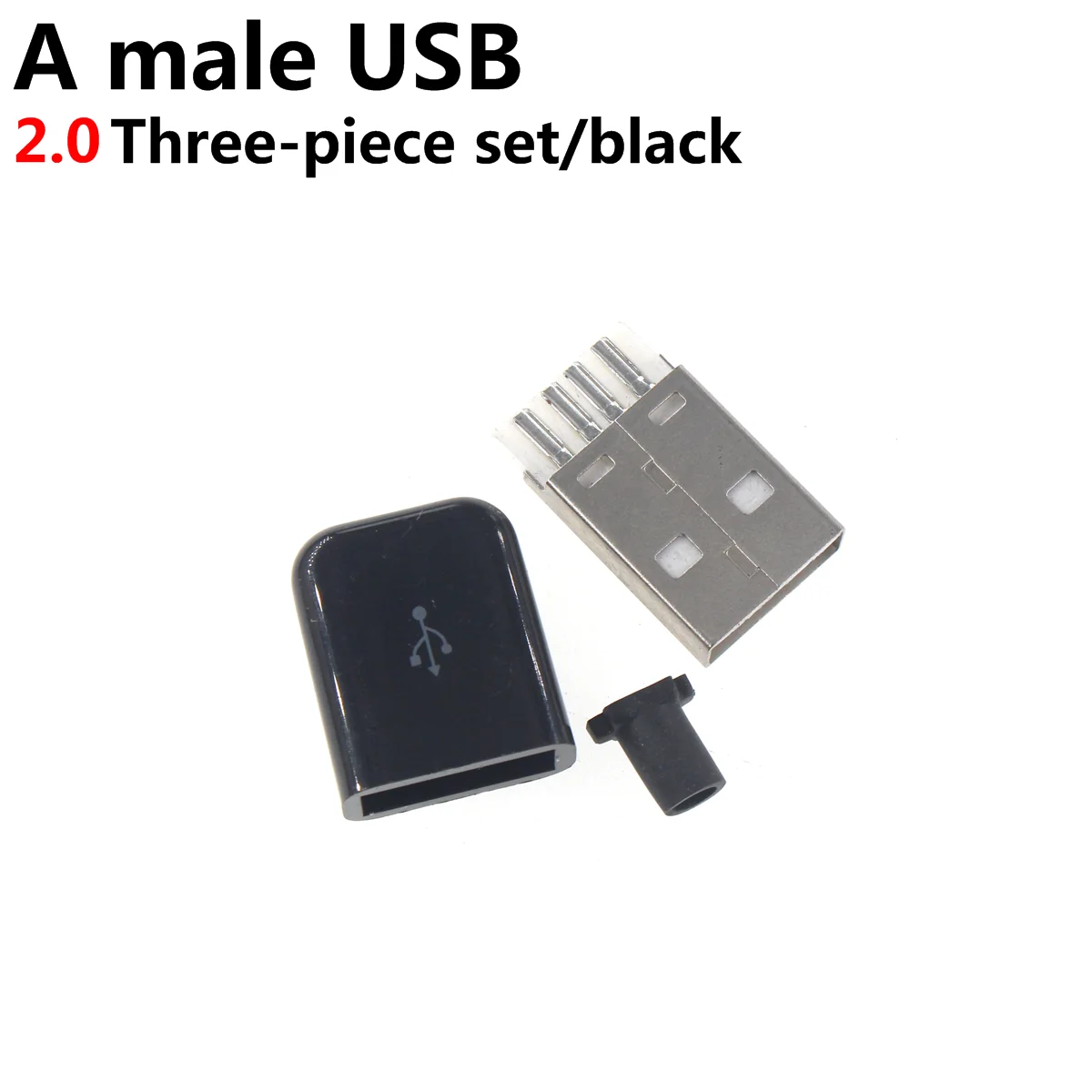 Conector USB 2,0 3,0 macho tipo A, conector PCB de 180 grados, SMT, SMD, macho, 50 piezas