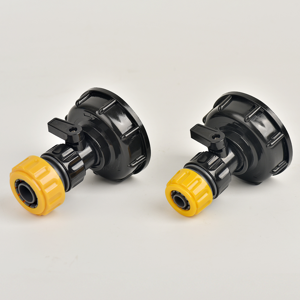 Adaptador de tanque de agua IBC de 1000L, accesorios de barril de tonelada, con conector de manguera rápida de jardín de 1/2 3/4 pulgadas, accesorio de válvula para el hogar y el jardín