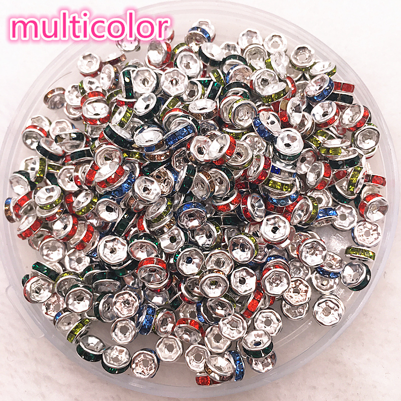 50 Uds. De cuentas espaciadoras sueltas redondas de cristal checo Crystai de 6mm para fabricación de joyería, collar de pulsera DIY