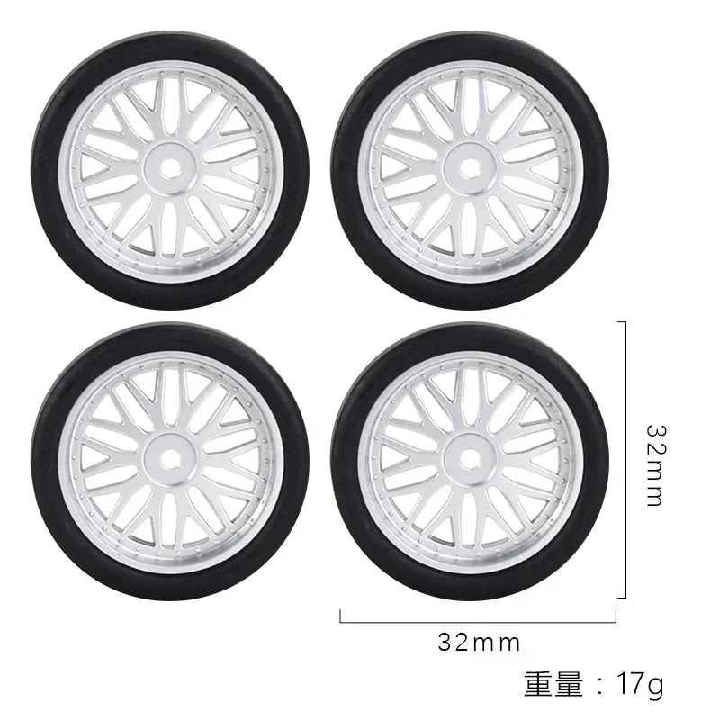 4pcs 33mm RC Hard Drift Tire Wheel Hard Tyre for LDRC AE86 A86 LD1801 LD1802 LD1803 LD1804 A01 A02 1/18 RC Car Upgrade Parts