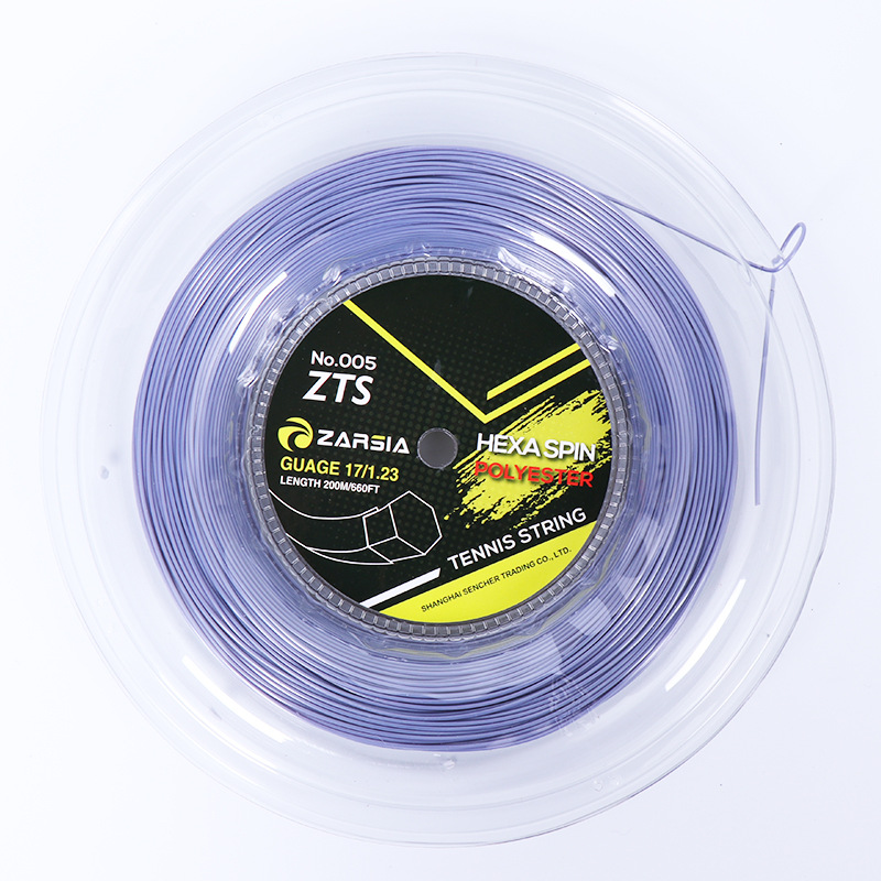 ZARSIA Hexagon Tennissnaren Duurzame Hex Polyester Racket String 1,23 MM 200 M 1 Reel