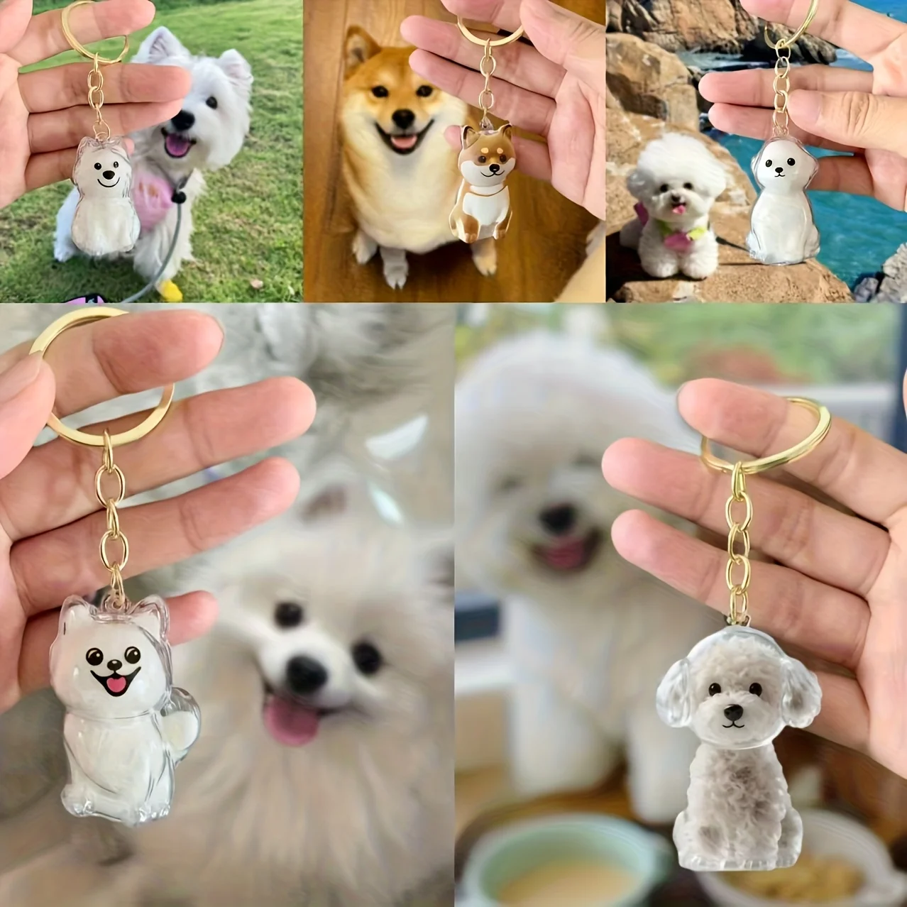 ผมสัตว์เลี้ยงกล่องคอนเทนเนอร์โปร่งใส Charm เรซิ่น Keepsake แคปซูลสําหรับผมสัตว์เลี้ยงแบบพกพาพวงกุญแจ DIY จี้อุปกรณ์เสริม