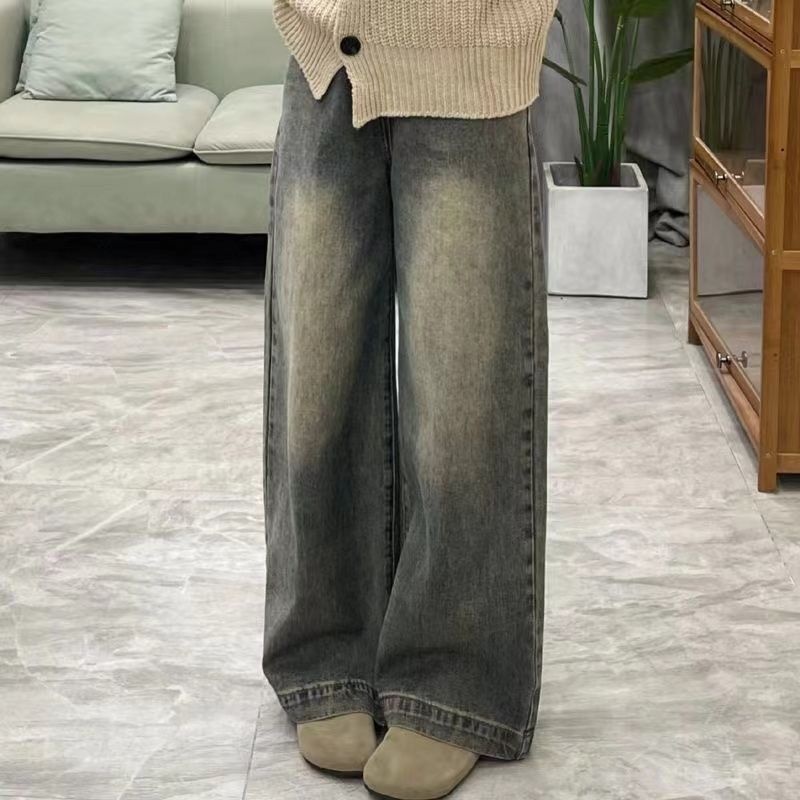 Jean droit taille haute pour femme, pantalon en Denim extensible, coupe cintrée, mode décontractée, confortable, pour un usage quotidien