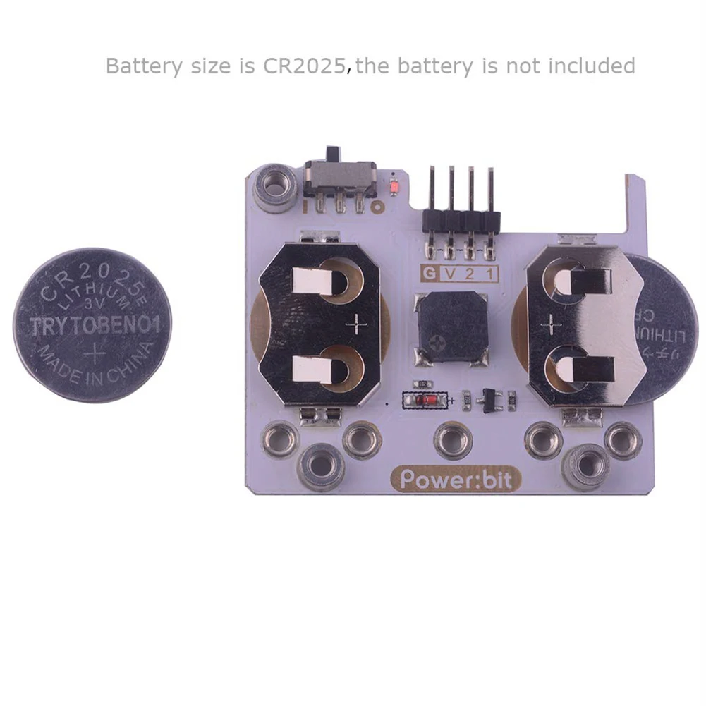 Elec freaks micro:bit power: bit extension board mit cr2025 knopf batterie für kinder mikrobit programm tragbare geräte uhr