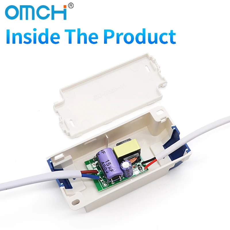 OMCH Non-isolated External LED Driver Power Supply Constant Current Lighting Transformer 300mA 4-7W 8-18W 8-24W 24-36W 36-50W
