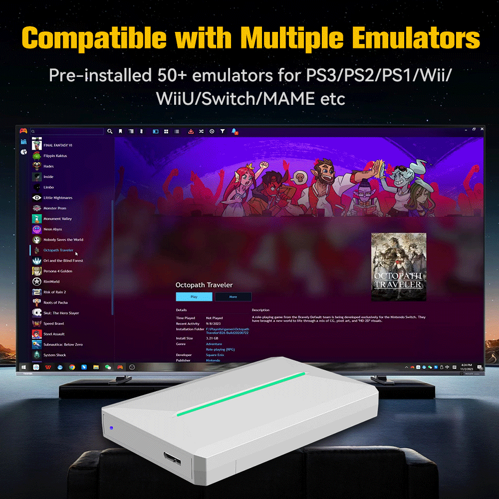 Retrobat & playnite-レトロゲームコンソール,PS3,ps2,スイッチ,wii,wiiu,pc,500,ラップトップ,38200レトロ,aaa,pcゲーム用