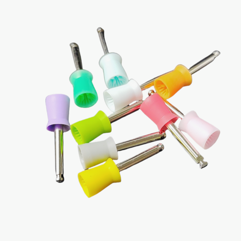 100 pçs/caixa copo de polimento dental tipo trava borracha dente polonês escova prophy copo para handpiece baixa velocidade materiais laboratório odontologia