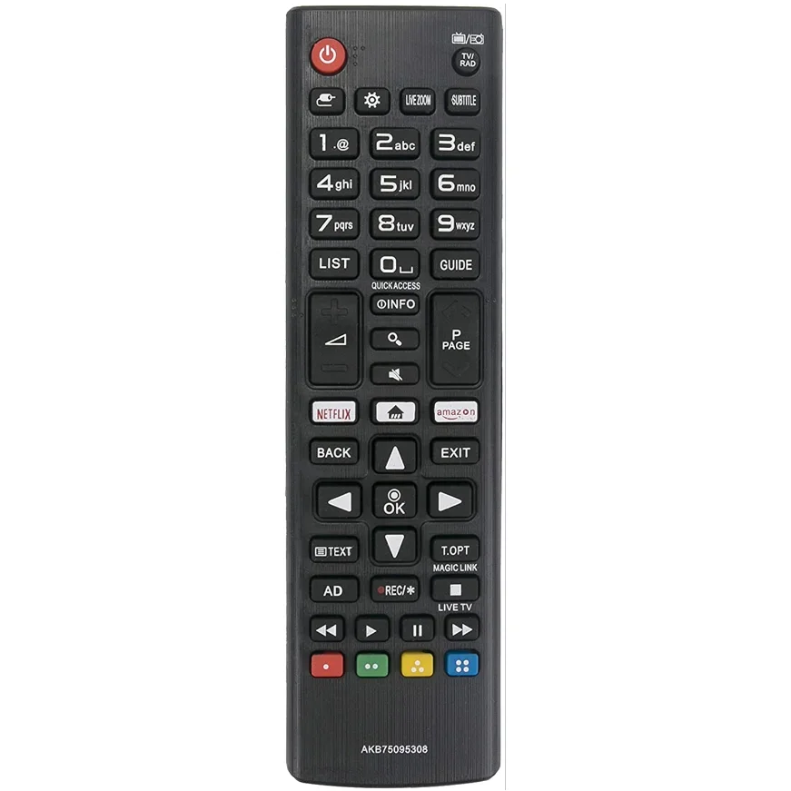 Controle remoto abs de alta qualidade akb75095308 akb75095307 akb75675311 para lg smart tv 433mhz