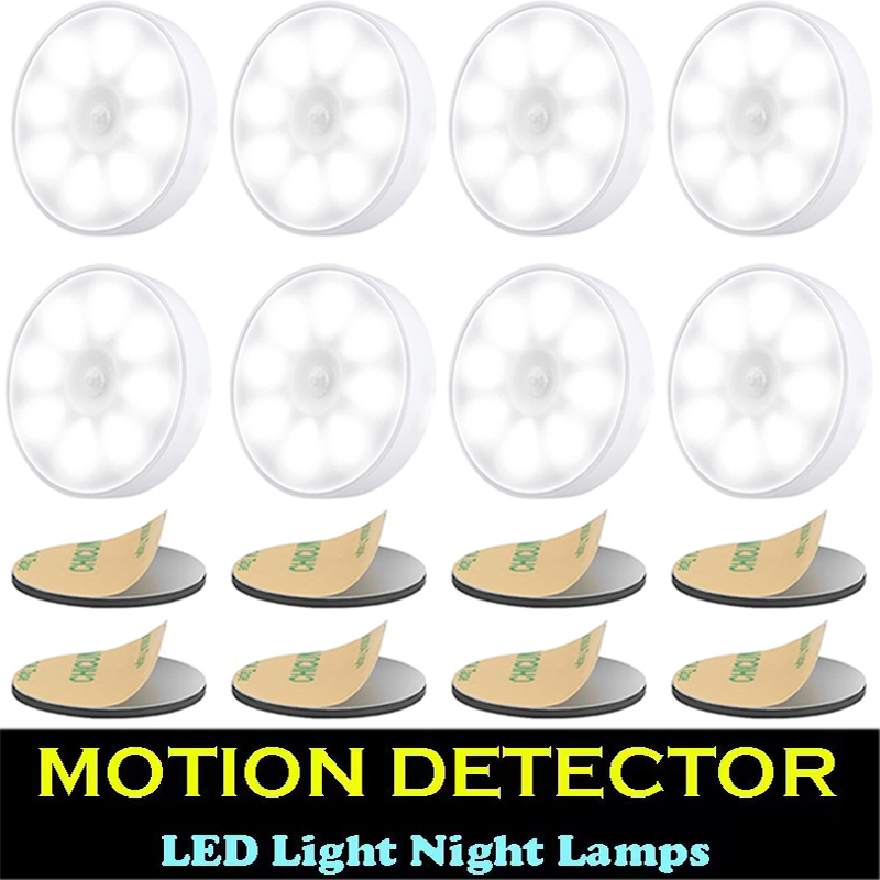 PIR Motion Sensor LED Nachtlicht USB Aufladbare Nacht Lampe Für Küche Schrank Garderobe Lampe Treppe Drahtlose Schrank Licht