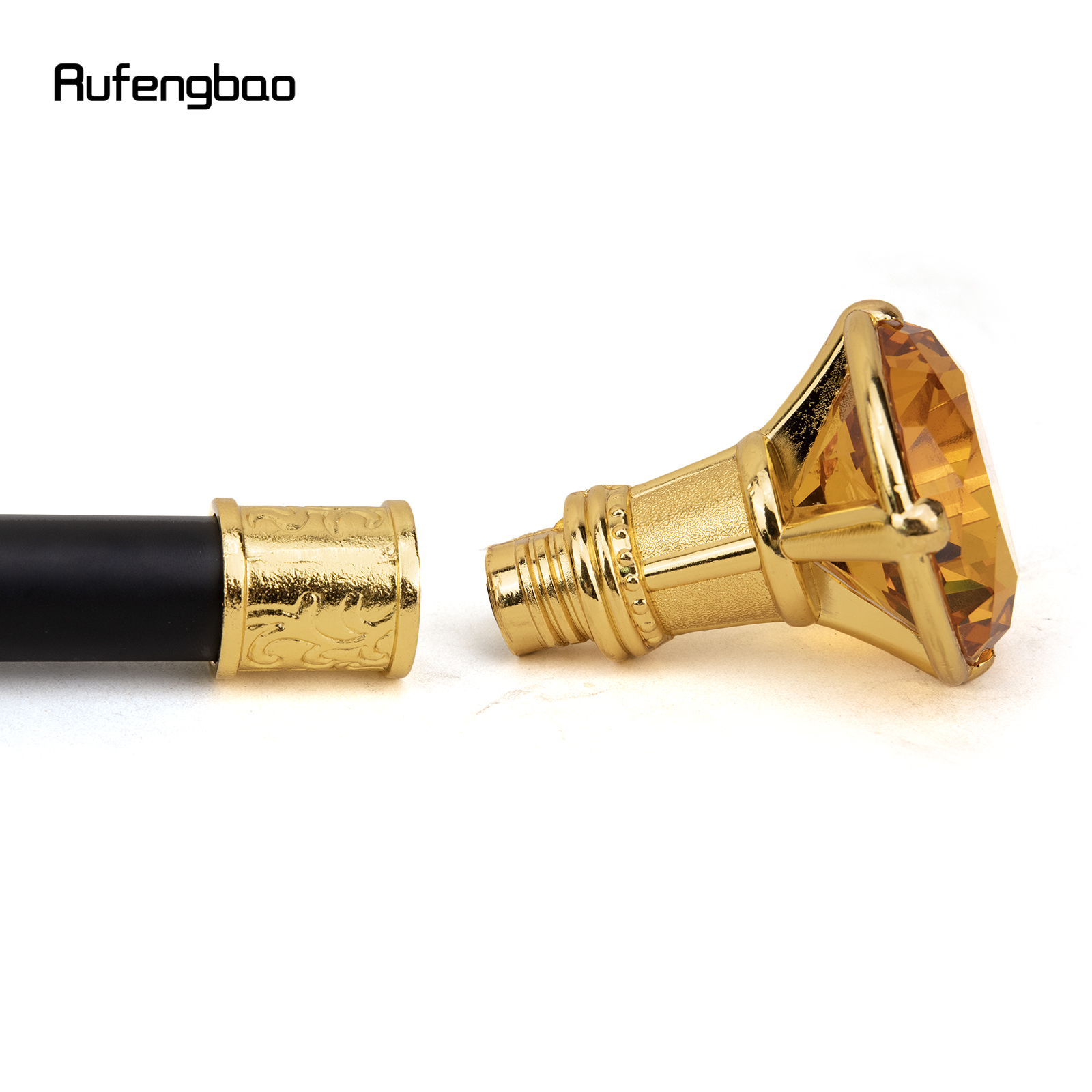 Laranja diamante tipo bengala dourada, bengala decorativa, cosplay cavalheiro, botão de crochê, moda elegante, 93cm