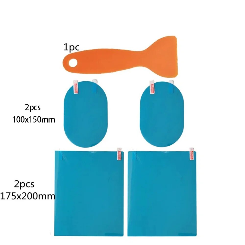 2/5 個車のサイドバックミラー防水防曇フィルムサイドウィンドウガラスフィルム ProtectExterior 部品車のガラスアクセサリー